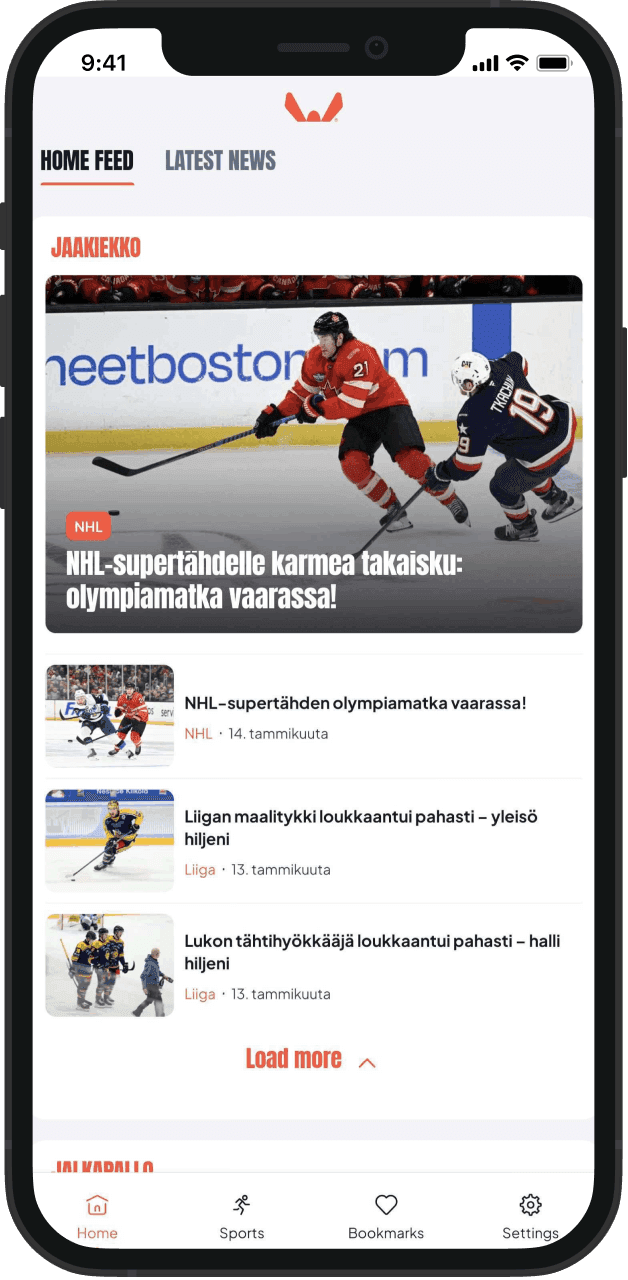 Tuplavee-sovelluksen näyttökuva puhelimessa (esimerkki)